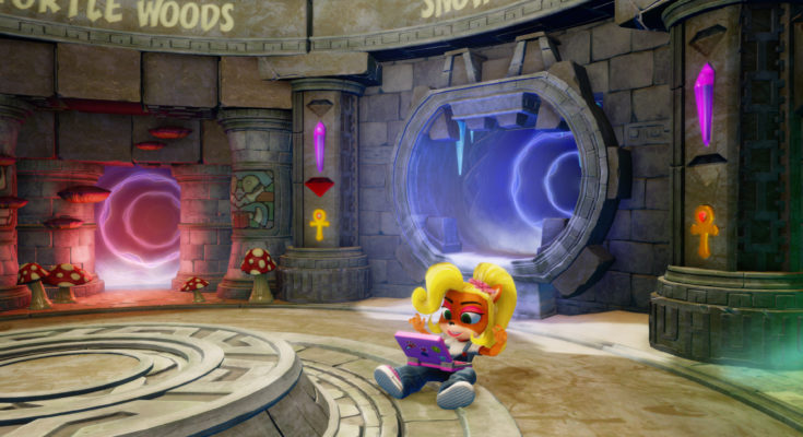 Coco Bandicoot sitzend